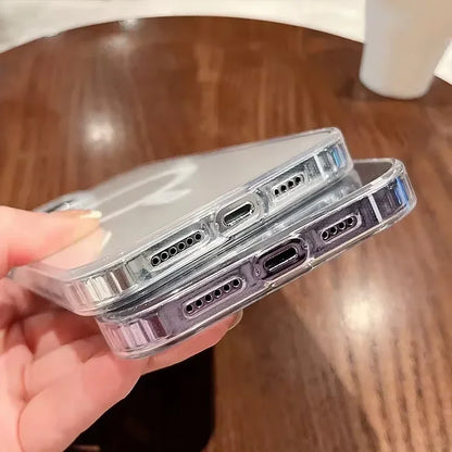 Luxury Transparent for Magsafe Magnetic Phone Case for iPhone 17  Air 17 Pro Max Shockproof Wireless Charging Cover