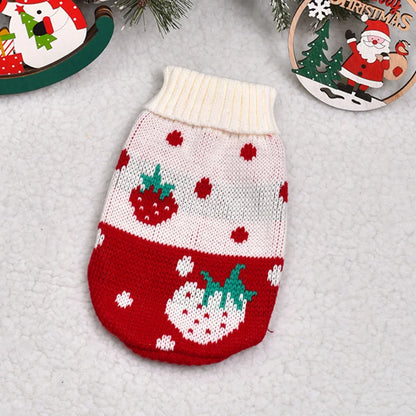 Christmas Cat Sweater Winter Warm Pet Costume for Cats Kedi Katten Sphynx Clothing Mascotas Clothes for Dog Animals Ropa De Gato