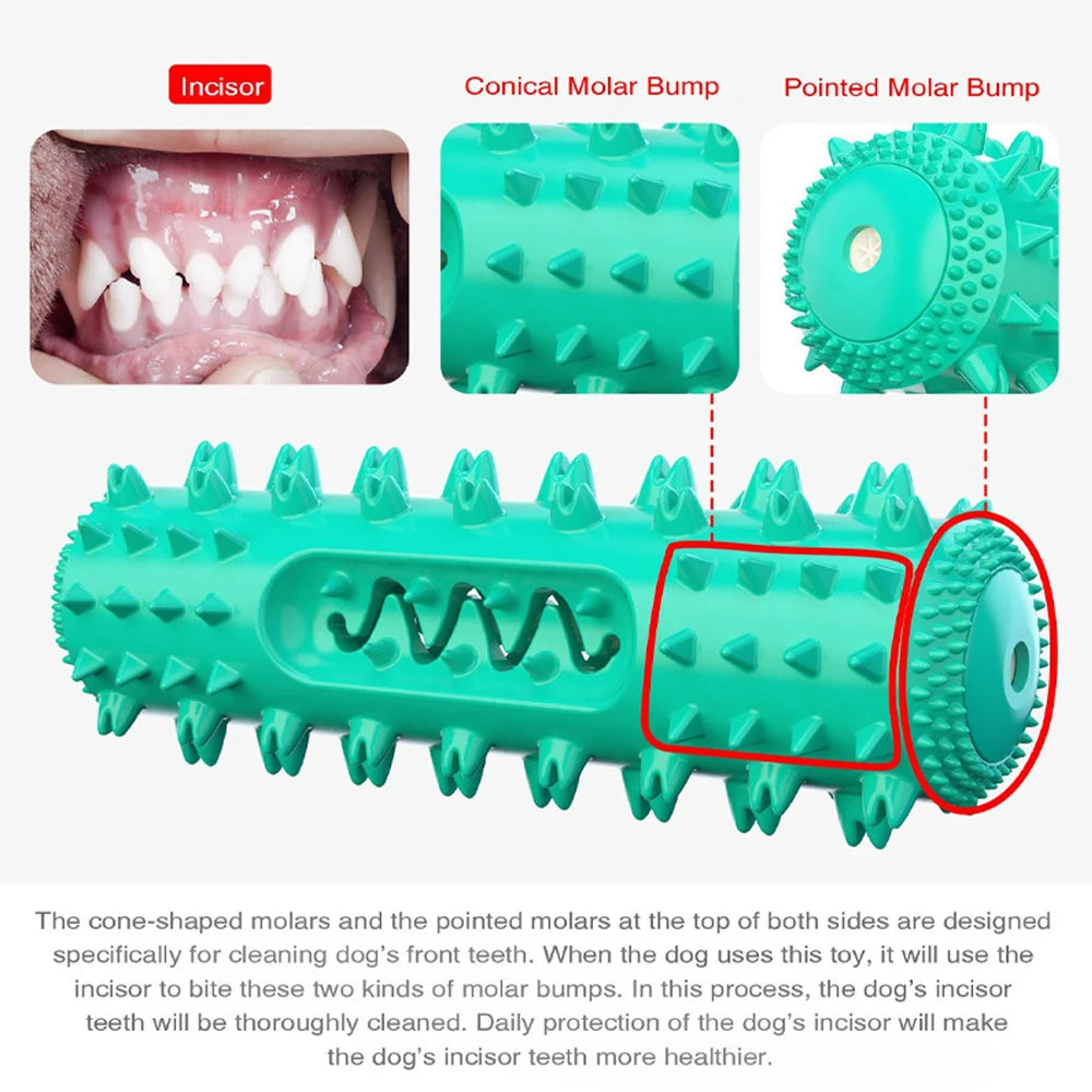 Dog Molar Toothbrush Toys Chew Cleaning Teeth Elasticity Soft Puppy Dental Care Extra-Tough Pet Cleaning Toy Supplies Dog Toys