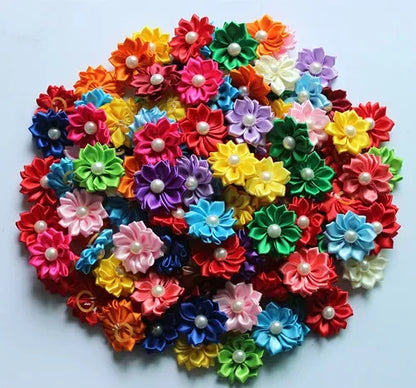 20PCS Pet Bows Dog Hair Bows for Puppy Yorkshirk Small Dogs Hair Accessories Grooming Bow Rubber Bands Dog Bows Pet Supplies