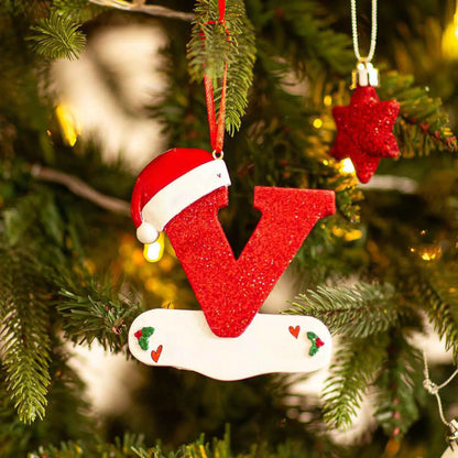Christmas Tree Decoration Letter Pendant 26 Letters Home Holiday Acrylic DIY Pendant Xmas 2023 New Year Decor Ornament Navidad