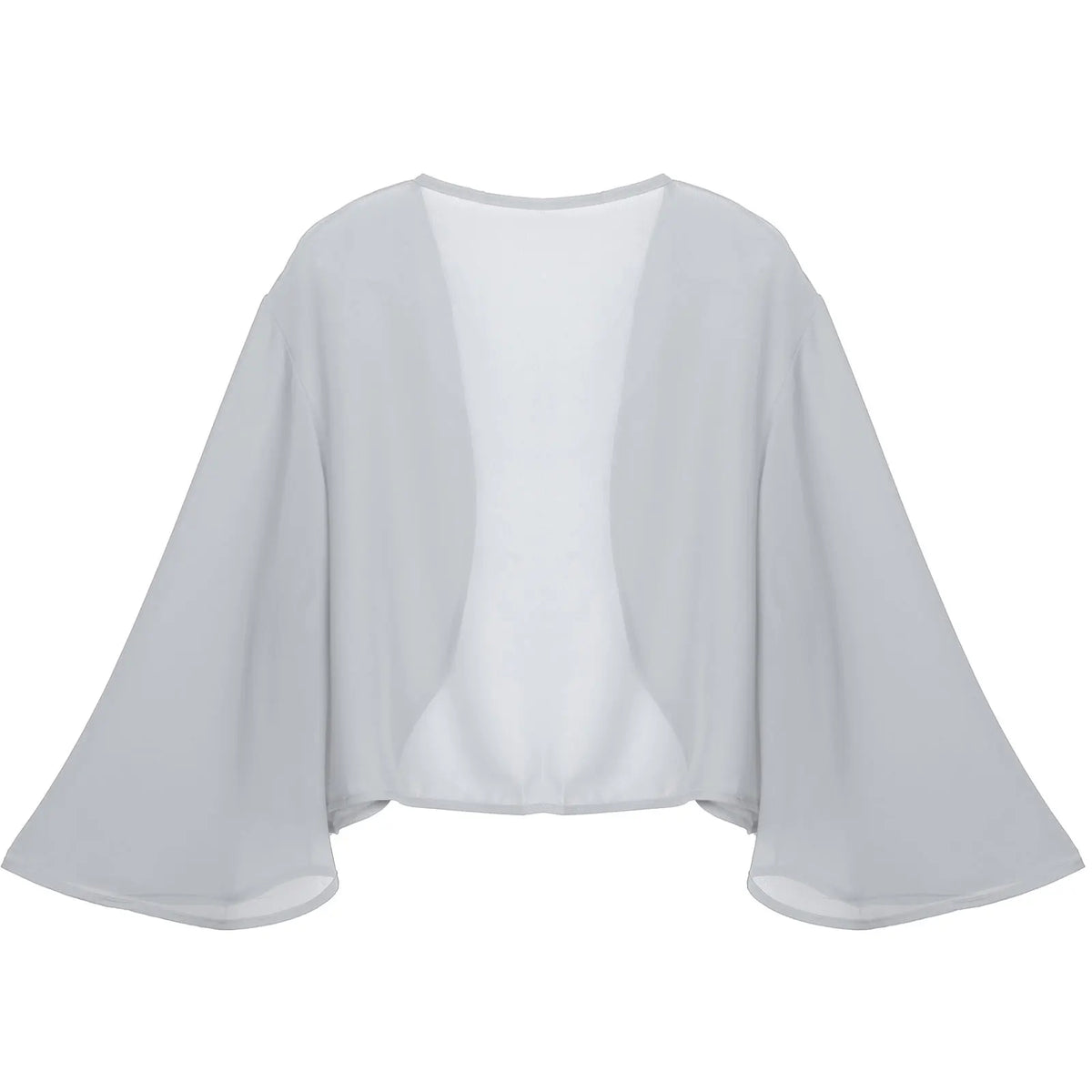Women 3/4 Sleeve Chiffon Cardigan Bolero Shawls Outerwear Wedding Bridal Party Dress Wraps Beach Vacation Cover Ups Soft Cape