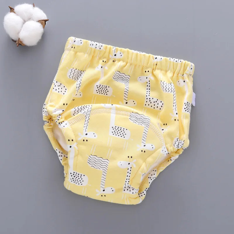 Baby Waterproof Reusable Training Pants 6 Layer Cotton Baby Diaper Infant Shorts Nappies Panties Nappy Changing Underwear Cloth