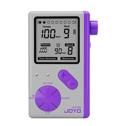 JOYO JM-92 Electronic Metronome LED Screen Countdown Function 9 Rhythms Digital Electronic Metronome for Guitar Violin Bass
