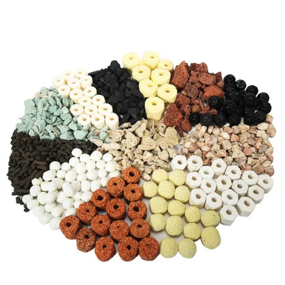 420G /Pack Aquarium Filter Media Activated Carbon Ceramic Rings Bio Balls Fish Tank Water Filter Material Aquarium Accessories