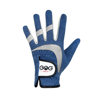 GOG Golf Glove for Men Women Breathable Soft Fabric Microfiber Sports Glove Left Right Hand Blue Mens Hold 1 Pcs Pair 2 3 4 5 R