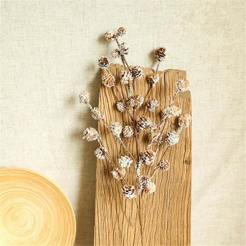 Christmas Simulation Berry Artificial Pine Needles Red Berry Flower Branch Shopwindow Holiday Decorations Home Decor Accessories
