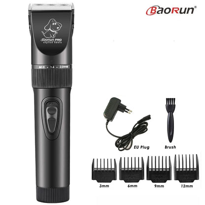 BaoRun P6 Professional Dog Hair Trimmer Rechargeable Pet Cat Grooming Clipper Shaver Low-Noise Electric Cutters Haircut Machine