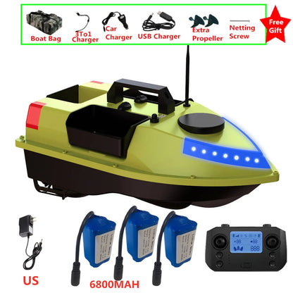 99 GPS Fishing Location RC Fishing Boat 2.4G 600M 3 Hopper Smart Speed Cruise Remote Control GPS Navigation Boat RC Nesting Boat