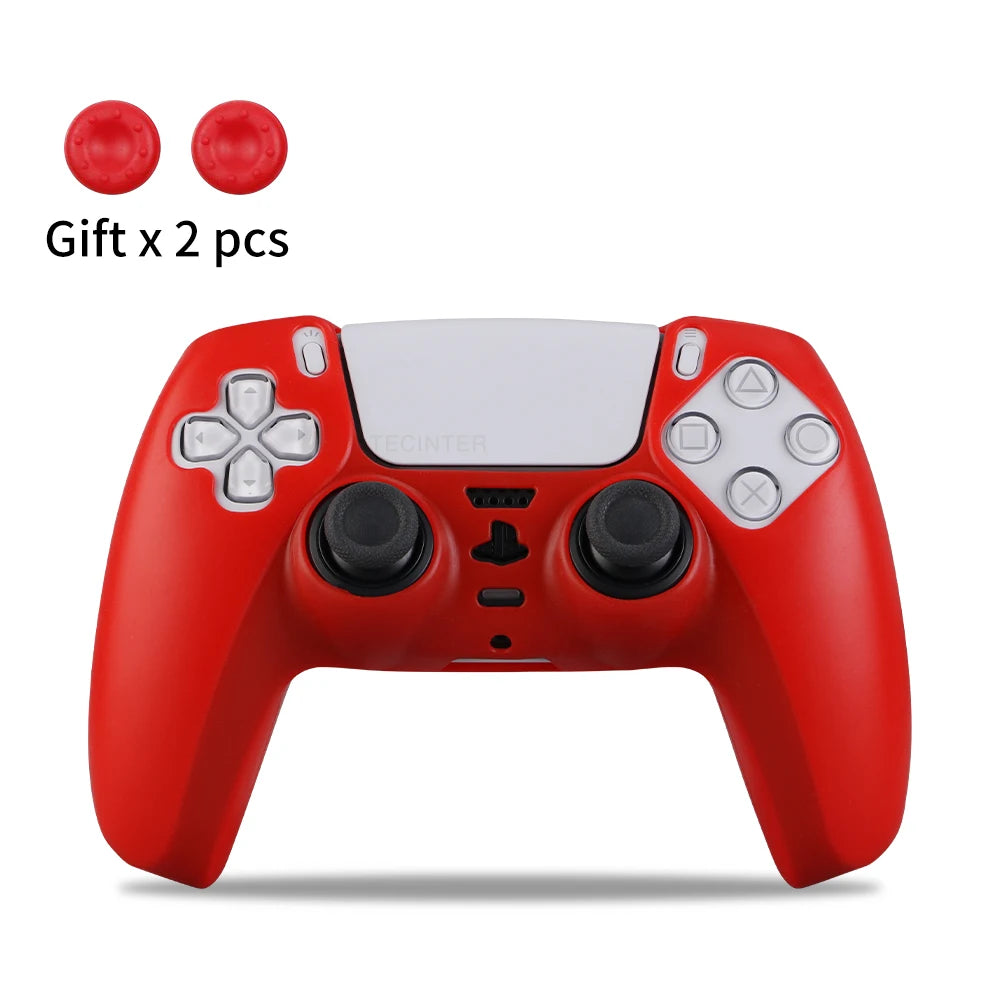 Soft Silicone Rubber Case for PS5 Controller Protection Case Thumb Grips Caps Cover for PlayStation 5 PS5 Gamepad Accessories