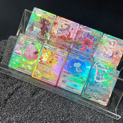 Anime PTCG Trading Card Vaporeon Lillies Clefairy Ex Gengar Vmax Rule Holographic Game Collection Card Child Holiday Gifts