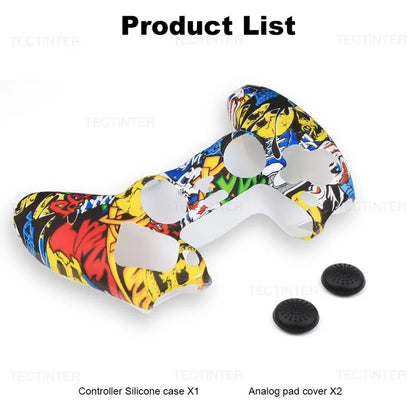 Silicone Cover Skin for PlayStation 5 Accessories for PS5 Controller Cover Thumb Grips Anti-Slip Protection Shell Skin for PS5 S
