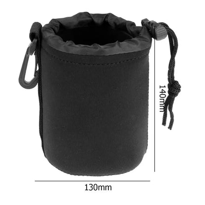 Camera Lens Pouch Bag Neoprene Waterproof Soft Video Camera Lens Pouch Bag Case for Canon Sony for Most Digital SLR Camera