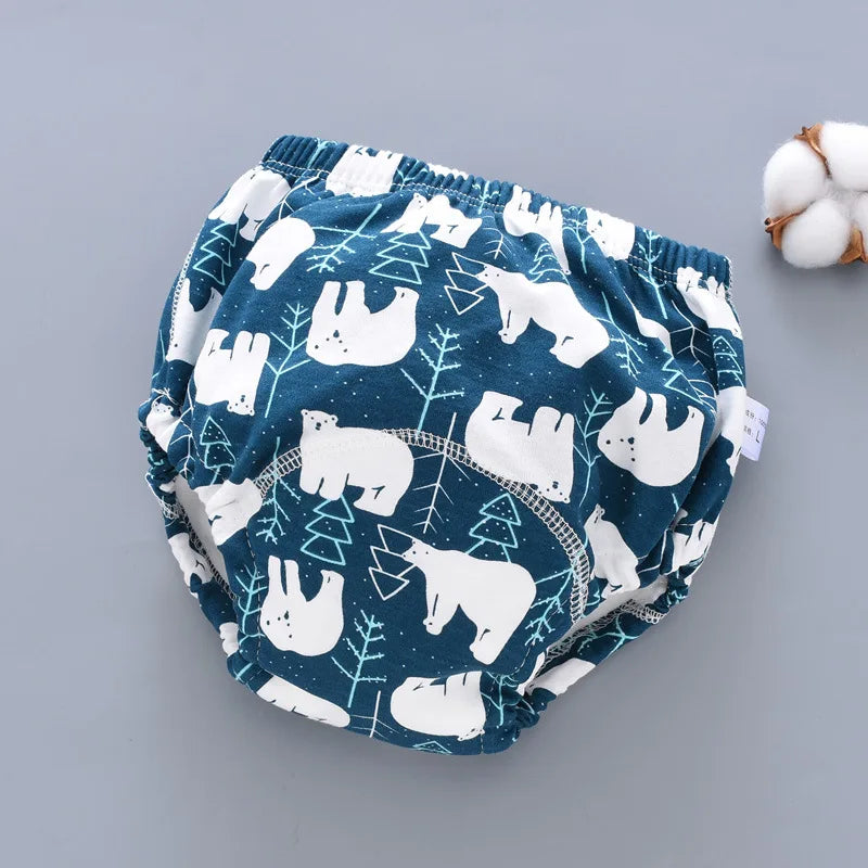 Baby Waterproof Reusable Training Pants 6 Layer Cotton Baby Diaper Infant Shorts Nappies Panties Nappy Changing Underwear Cloth