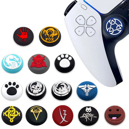 2pc Soft Silicone Thumb Stick Grip Caps for PS5 PS4 Xbox Switch Controller