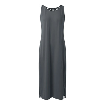 Womens Summer Dress Long Dress Casual Loose Maxi Dresses Beach Outfit 2024 Resort Women Summer Dress Sleeveless Large Nightshirt