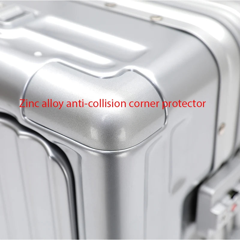 1-Piece Set 20inch Function Computer Aluminum Frame Trolley Suitcase Carry-On Luggage With Shock-Absorbing Brake, Silent Univers