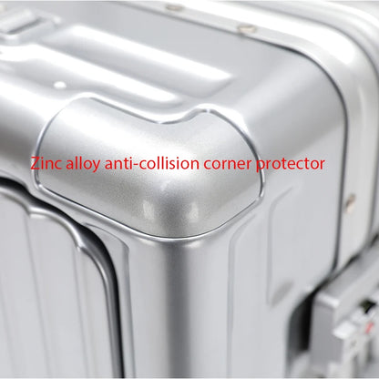 1-Piece Set 20inch Function Computer Aluminum Frame Trolley Suitcase Carry-On Luggage With Shock-Absorbing Brake, Silent Univers