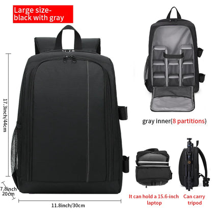 Digital Camera Backpack, Outdoor Large-Capacity Camera Bag, Laptop Backpack, Multi-Functional Convenient Backpack