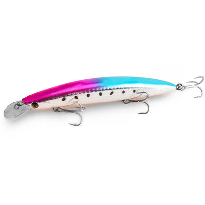 130F Ultra Long Casting Floating Wobbler Minnow Hard Bait 130mm 23g Flounder Sea Bass Saltwater Sea Fishing Lure Depth 0.8-1.5m