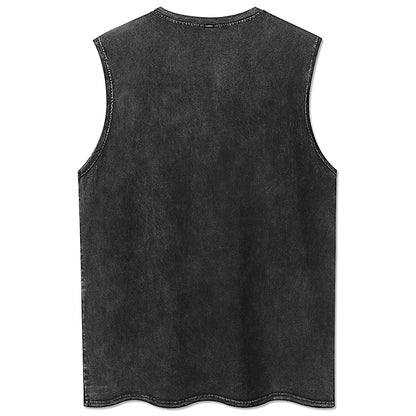 100% Cotton Men's Clothing Vintage Black Acid Wash Hoodies Men Women Oversized Hip Hop Sweatshirts Casual Pullover Y2K Clothes
