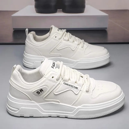Men's Skateboarding Shoes Men British Style Comfortable Sneaker Flats Lace Up White Shoes Men's Walking Sneakers Sports Designer