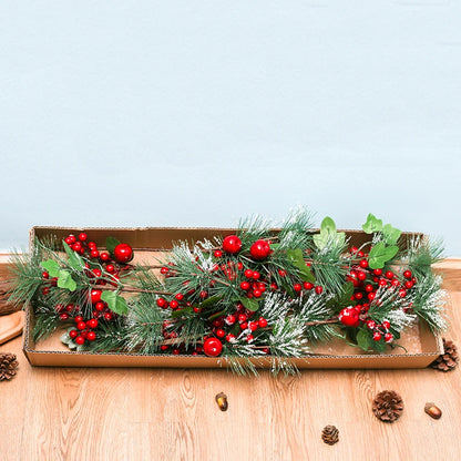 Christmas Simulation Berry Artificial Pine Needles Red Berry Flower Branch Shopwindow Holiday Decorations Home Decor Accessories