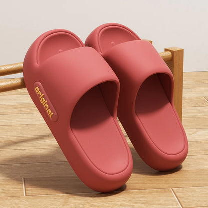 Thick Bottom Cloud Slippers Women Fashion Letter Print Platform Sandals Woman