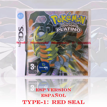 Spanish ESP Version Pokémon Edicion Platino DS Video Game Card New Sealed Package With Box and Manuals for DS 2DS 3DS Console
