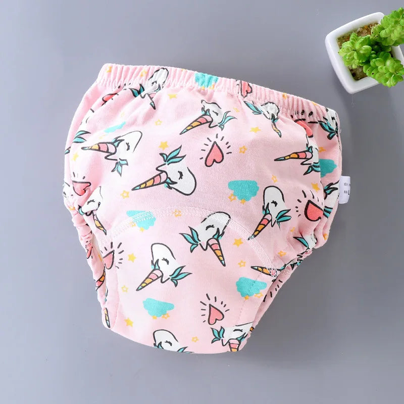 Baby Waterproof Reusable Training Pants 6 Layer Cotton Baby Diaper Infant Shorts Nappies Panties Nappy Changing Underwear Cloth