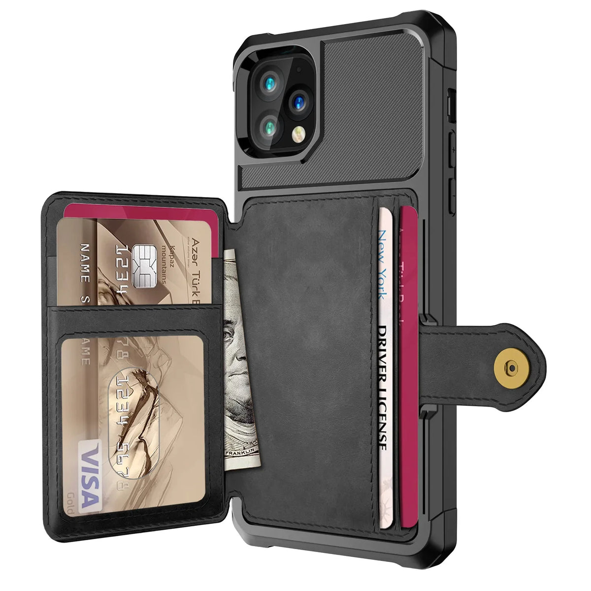 Luxury PU Leather Wallet Case for iPhone 13 11 12 Pro Max 5G iPhone 12 Mini Cases Wallet Flip Cover Buckle for iPhone 12 Fundas