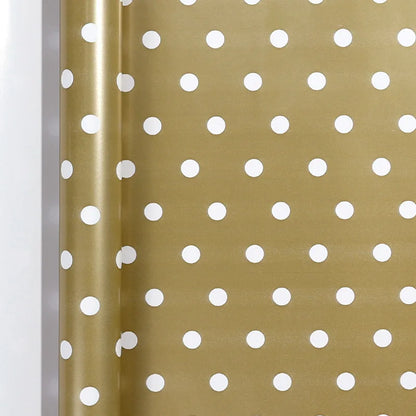 17" X 120" Wrapping Paper Roll Gold Dots Metallic Color With Snowflake Xmas Tree Gifts Pattern for Christmas Birthday Party