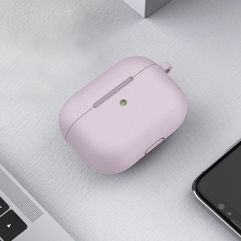 3rd Gen Earphone Case for AirPods 3 Apple Earphone Protective Case With Hook Hole Silicone Airpods Case Cover Earbuds Ear Pads