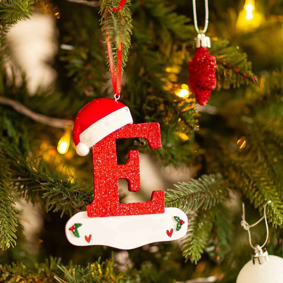 Christmas Tree Decoration Letter Pendant 26 Letters Home Holiday Acrylic DIY Pendant Xmas 2023 New Year Decor Ornament Navidad