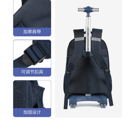 Boys Rolling Bags School Rolling Backpack With Wheels for Boys Football School Wheeled Backpack Set Kids Travel Luggage Bags