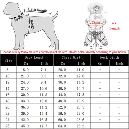 Winter Pet Dog Clothes Thicken Warm Jacket for Small Large Dogs Waterproof Puppy Pet Coat Chihuahua Pug French Bulldog Clothing