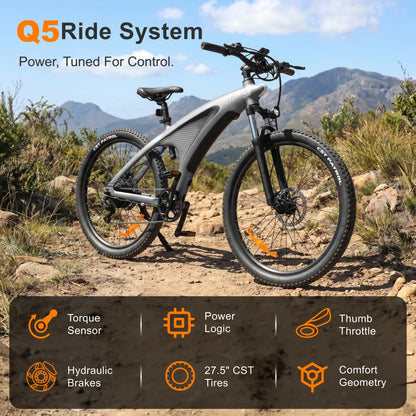HX Q5 E Bike 2000W Adults Electric Bike 2000W 48V 20AH 27.5 Inch Electric Bicycle City E Bikes Mountain E Bikes