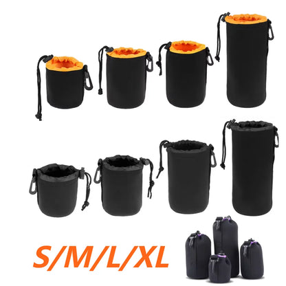 Camera Lens Pouch Bag Neoprene Waterproof Soft Video Camera Lens Pouch Bag Case for Canon Sony for Most Digital SLR Camera