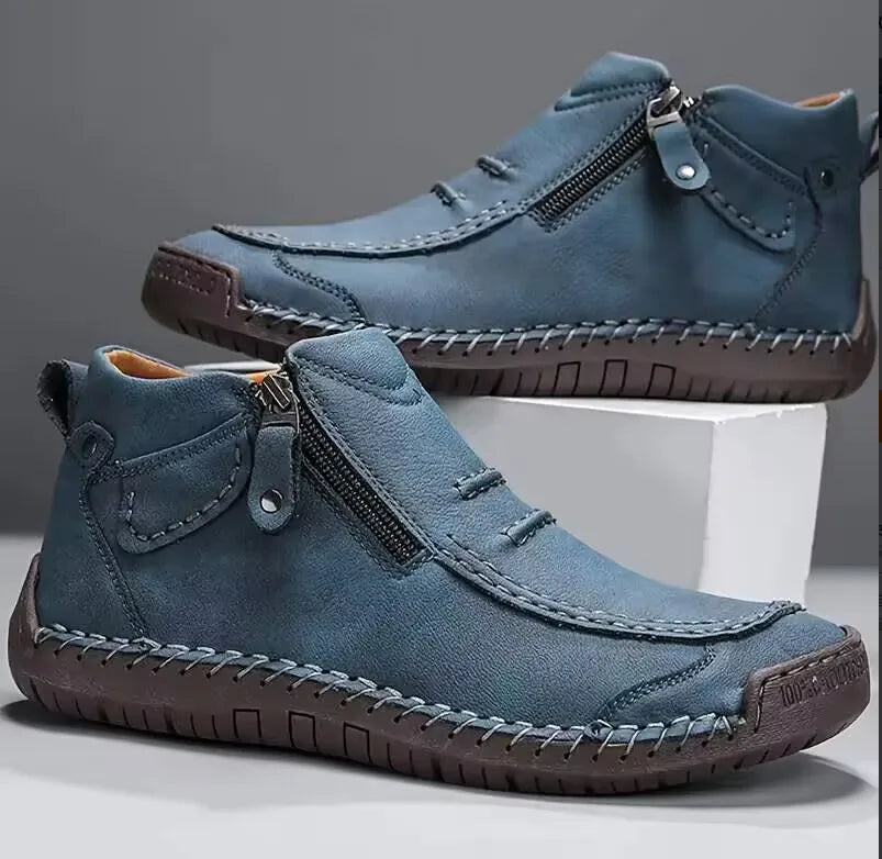 Men's Shoes Classic Handmade Leather Boots Fashion Outdoor Shoes for Men Ankle Boots Comfort Slip on Driving Shoes Men's Boots