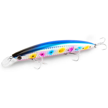 130F Ultra Long Casting Floating Wobbler Minnow Hard Bait 130mm 23g Flounder Sea Bass Saltwater Sea Fishing Lure Depth 0.8-1.5m