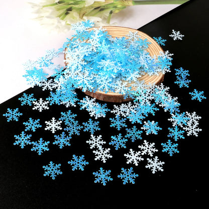 300PCS Snowflake Confetti Snowflake Glitter Confetti Decorations for Winter Party Christmas Party Supplies DIY Craft Projects