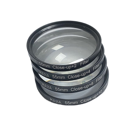 Massa Photographic Equipment Digital Camera Accessories 55MM Black Glass +2+4+8+10  Close Up  Camera Lens Filter