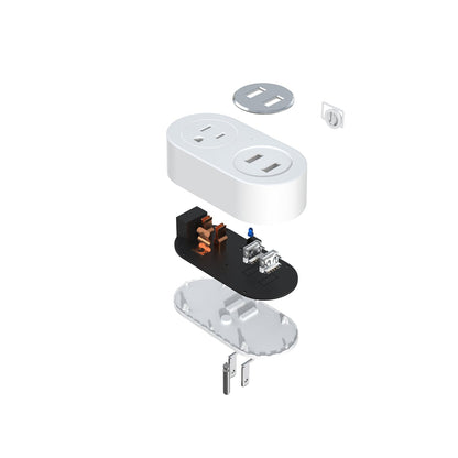 INSTACHEW, Pureconnect+ Smart Plug With USB, App Enabled, Google Assistant and Alexa Compatible, Smart Converter, Smart