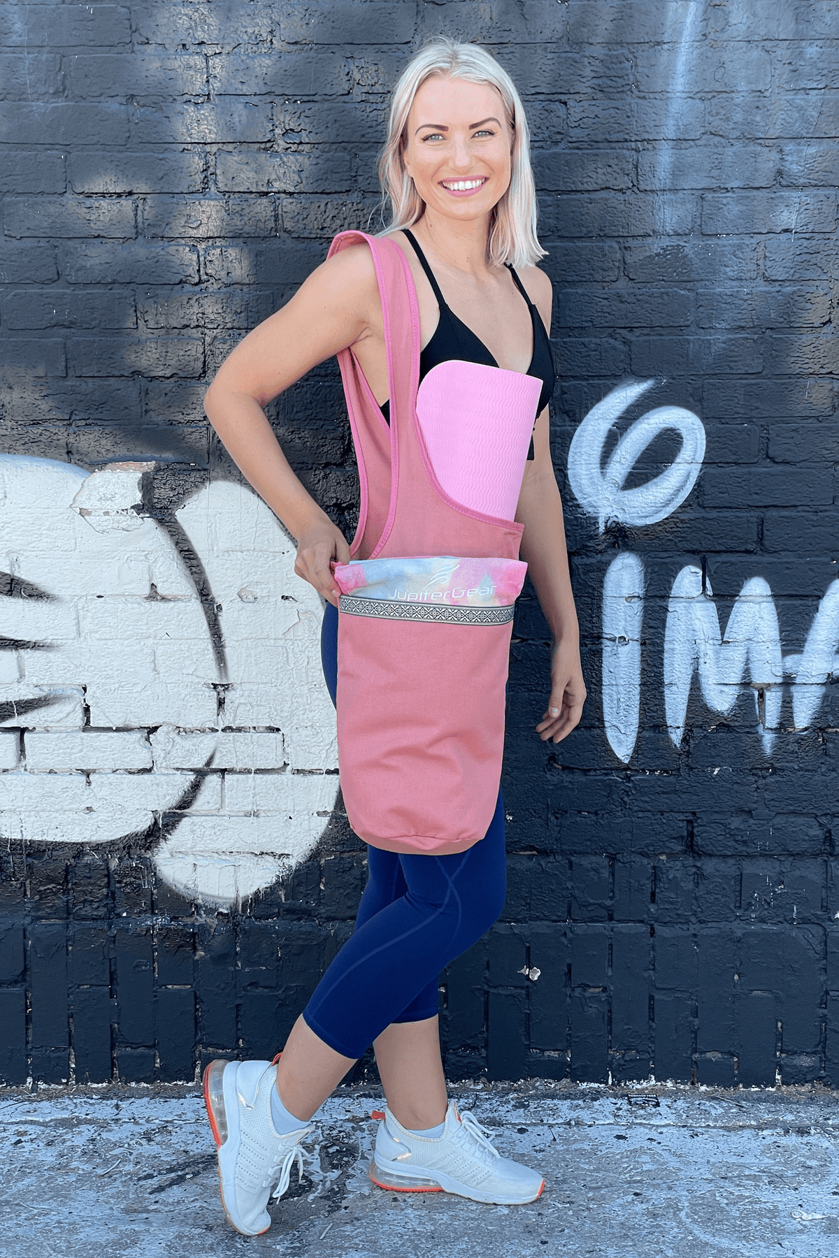 Yoga Mat Carrying Tote Bag With Large Pockets
