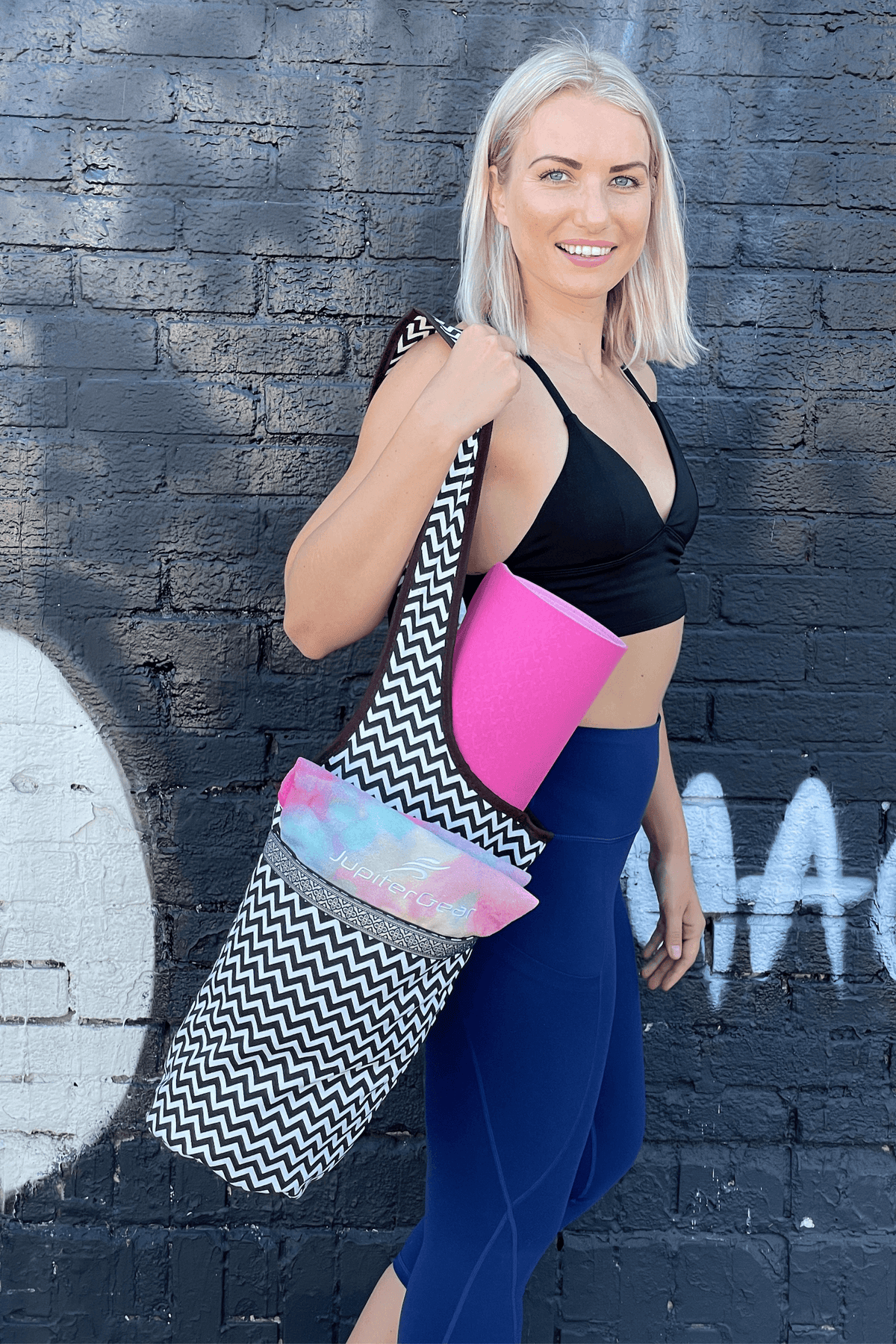 Yoga Mat Carrying Tote Bag With Large Pockets