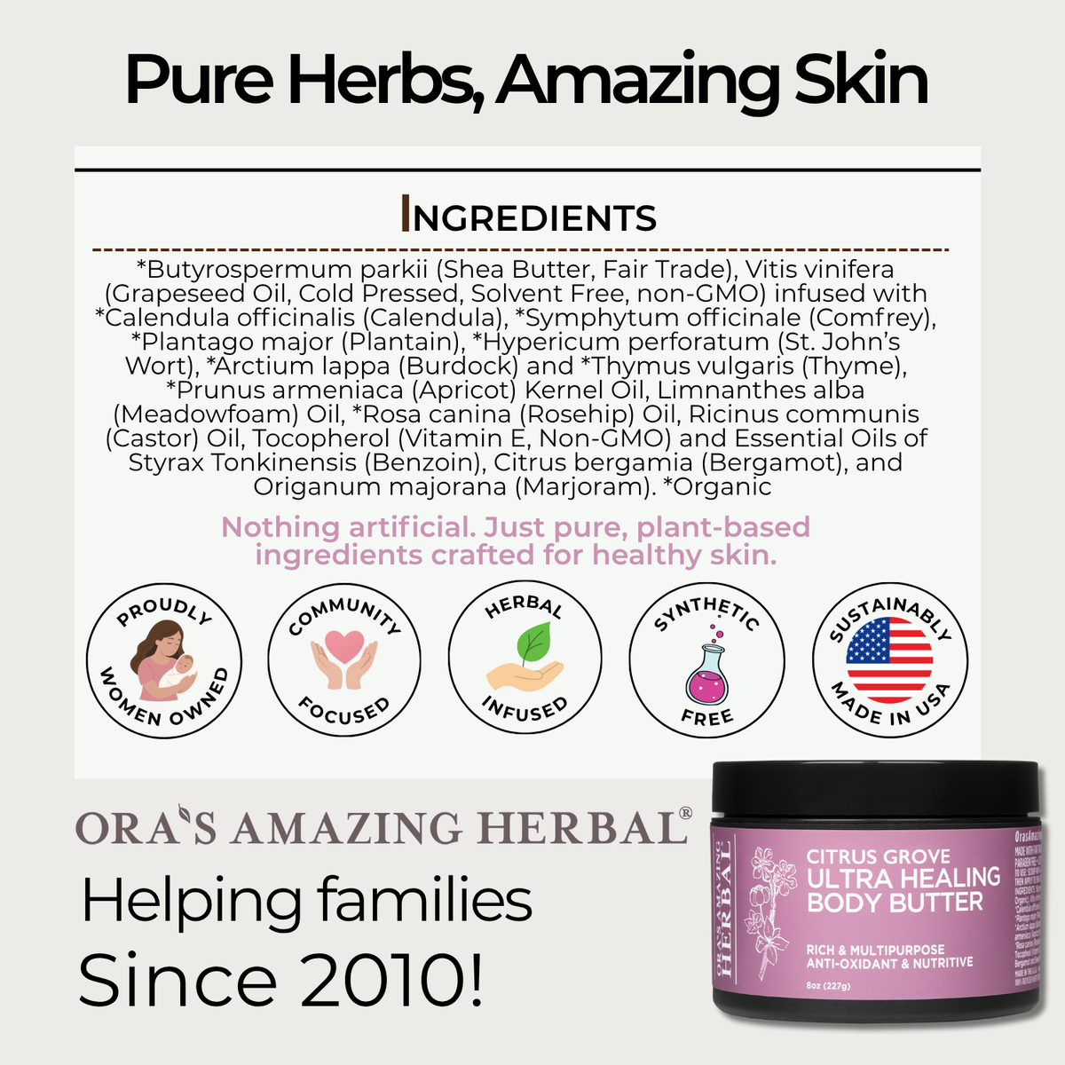 Ultra Healing Body Butter, Citrus Grove Marjoram