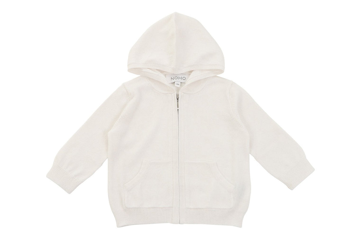 Cotton Cashmere White Hoodie