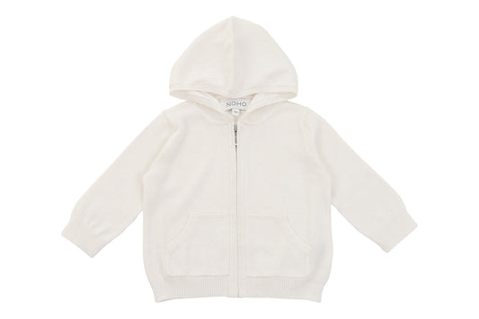 Cotton Cashmere White Hoodie