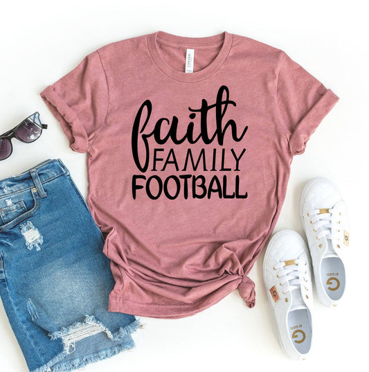 Faith Family Football T-Shirt