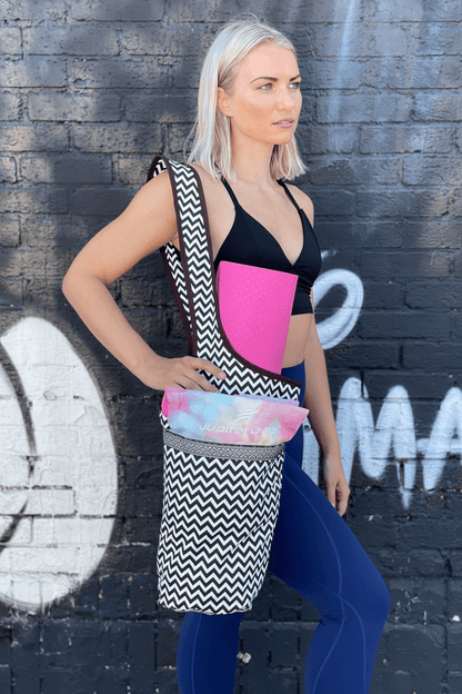 Yoga Mat Carrying Tote Bag With Large Pockets
